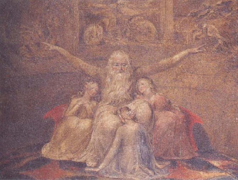William Blake Job and his dottrar china oil painting image